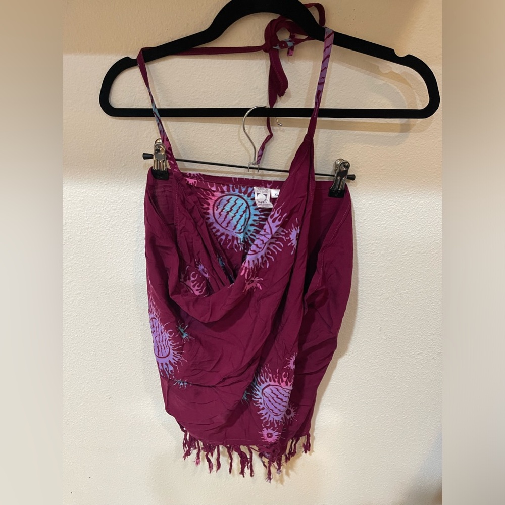 Land of the Sun wrap top/swimming suit cover up, size XL